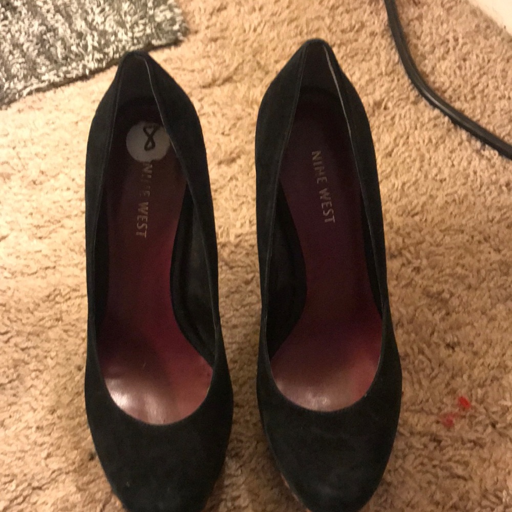 Nine West suede and Pony Wedges